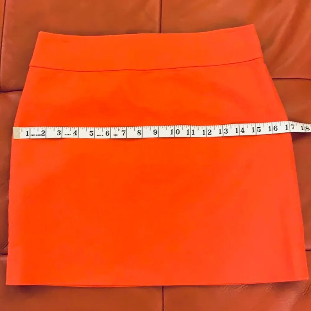 J. Crew bright orange "double serge" mini skirt. - Image 8