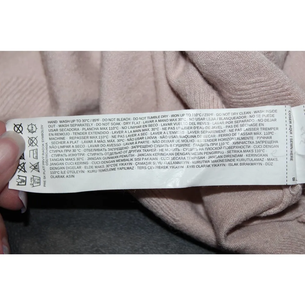 Women's Mango Basics Mauve Pink Long Sleeve Crew Neck Sweater Shirt Top Size S - Image 5