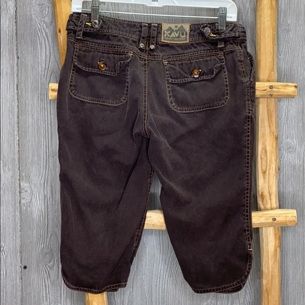 KAVU  Brown Crop  Capri Hemp Cotton Shorts 2 - Image 5