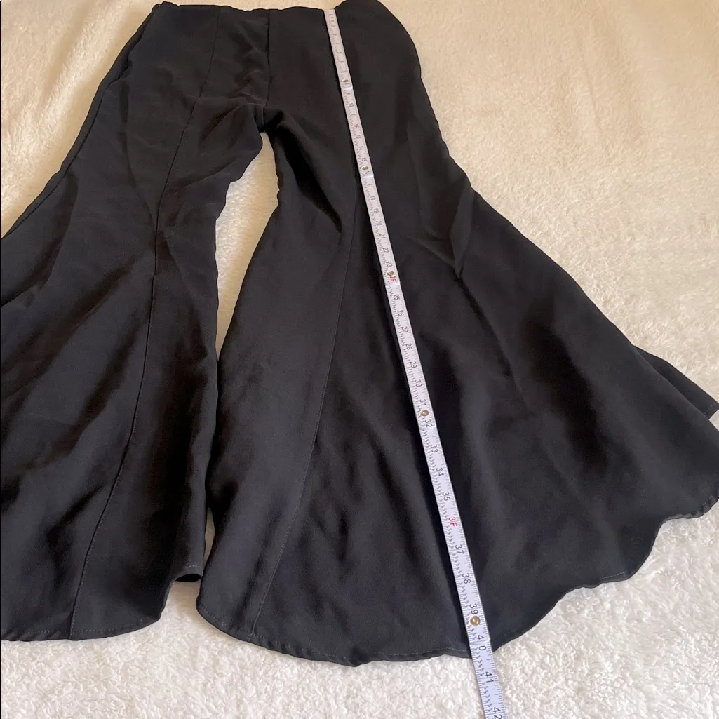Anthropologie Zinnia Flare Trousers Black Tulip Hem‎ Size 2 - Image 7
