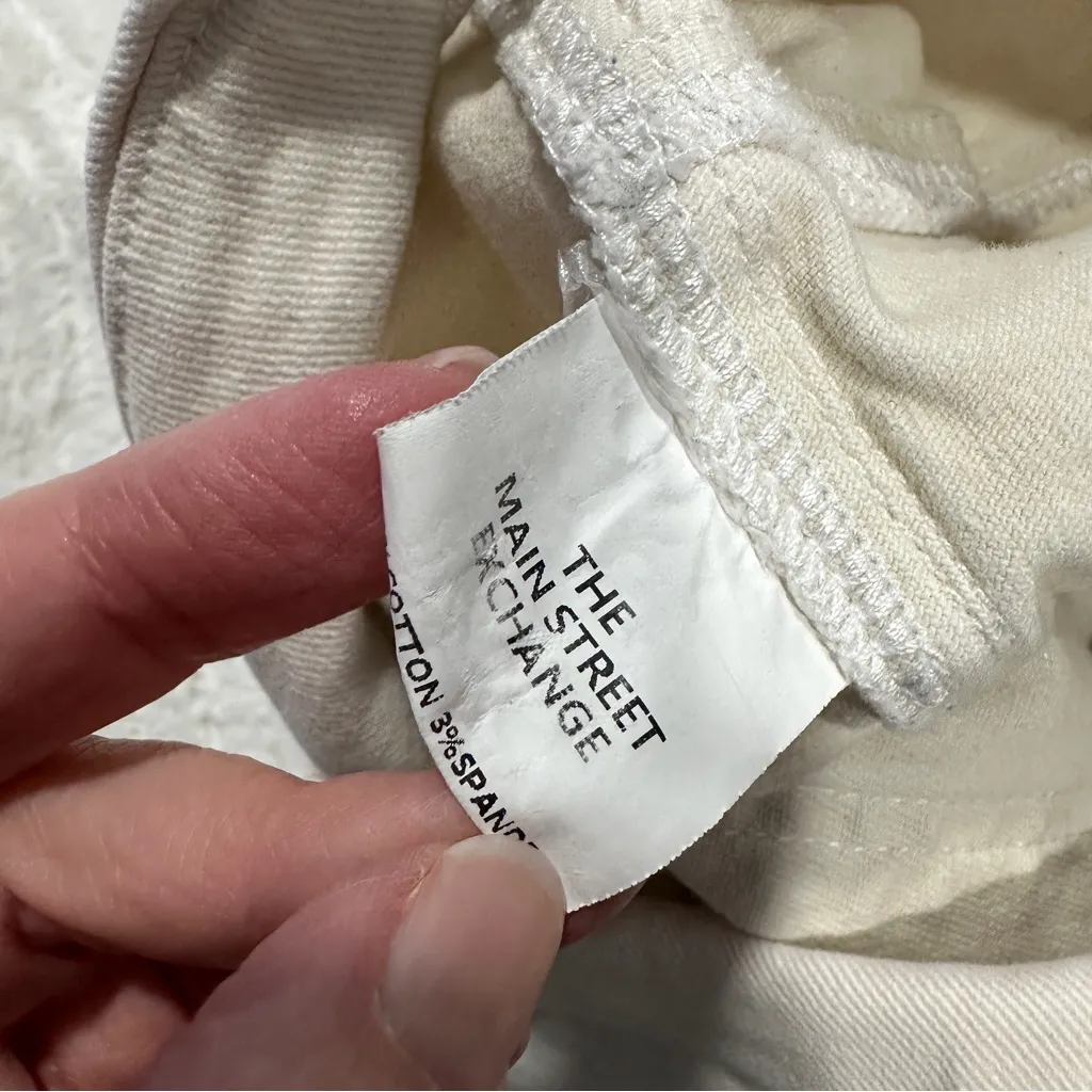 The Main Street Exchange Size 14 Alabaster Sara Stretch Denim Skirt Neutral - Image 11