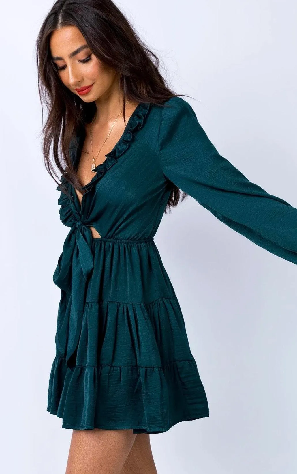 Princess Polly teal mini dress - Image 3