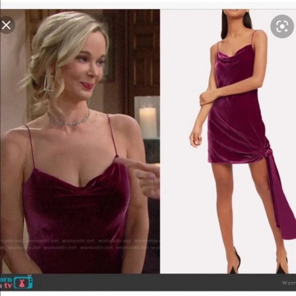 Like new cinq a sept Velvet Ryder Dress Gooseberry in purple Size 2 - Image 3