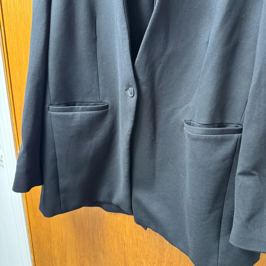 SPANX Perfect Collarless Blazer Long Sleeve Single Button Jacket Black 3X - Image 3