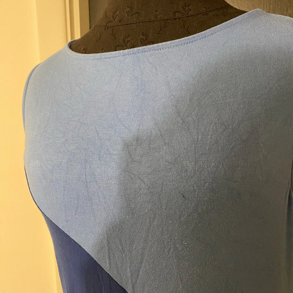 💜 White House Black Market Blue Two Tone Shift Dress - Image 2