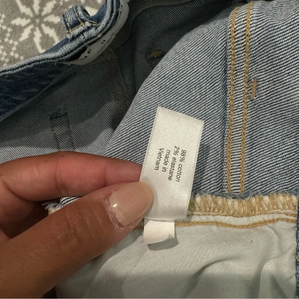 Lane Bryant Signature Fit Mid Rise‎ Relaxed Straight Jean In Medium Blue Size 24 - Image 5