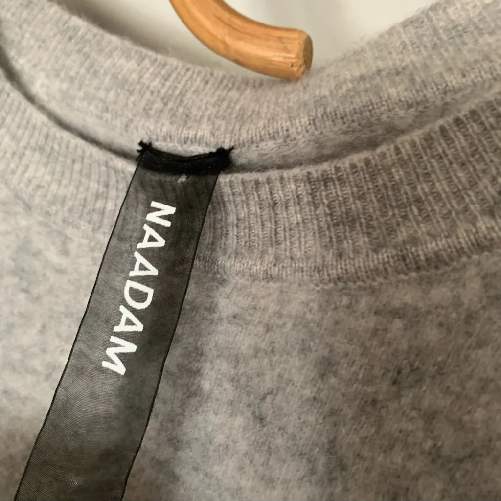 NAADAM Gray 100% Cashmere Crew Knit Sweater Silver Size XS - Image 5