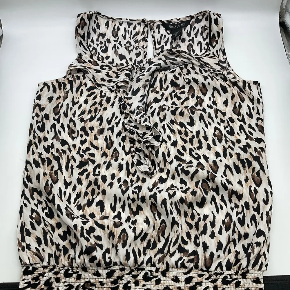 NWT WHITE HOUSE BLACK MARKET LEOPARD PRINT SLEEVELESS TOP - Image 6