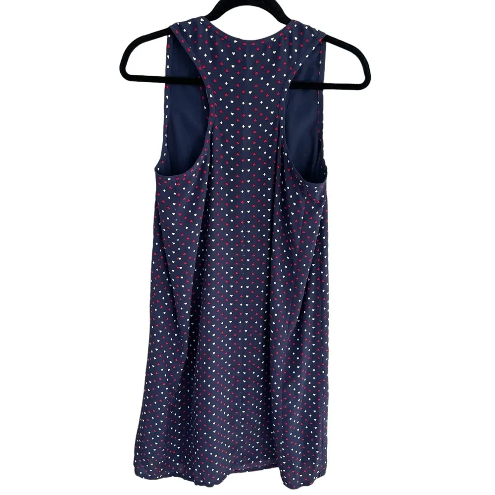 Joie Silk Navy Sleeveless Dress Sccop Neck Racerback Playing Cards Hearts Spades - Image 7