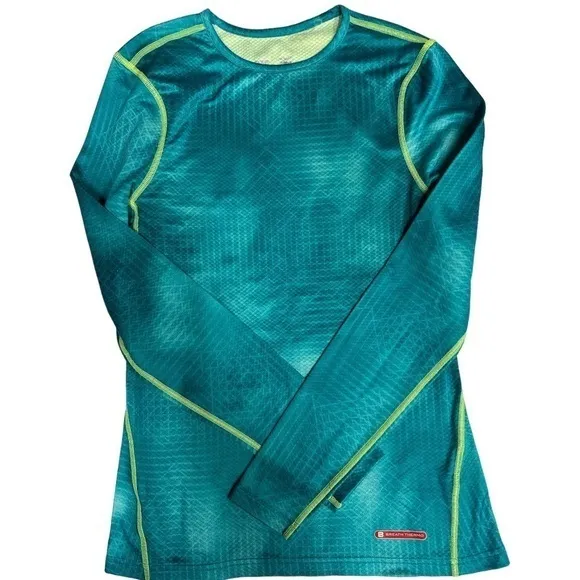 Mizuno BT Baselayer Shirt Base‎ Layer Women Tile Blue Size Medium EUC - Image 5