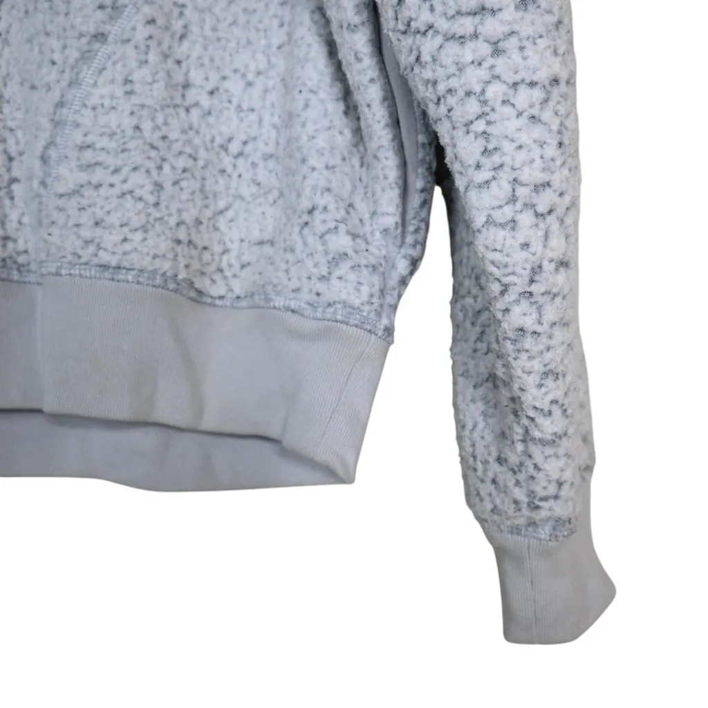 PINK Victoria's Secret Women's XS (Oversized) Ice Gray Sherpa Sweatshirt - Image 5