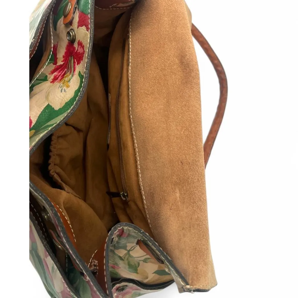 Patricia Nash Leather Floral Large Satchel Shoulder Bag Shoulder Purse Women's - Image 5