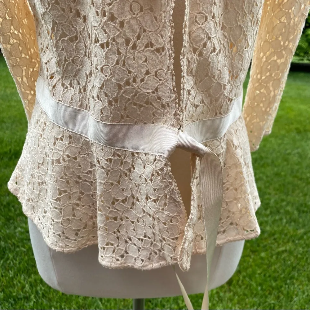 INC Cream Lace Jacket Size M - Image 10