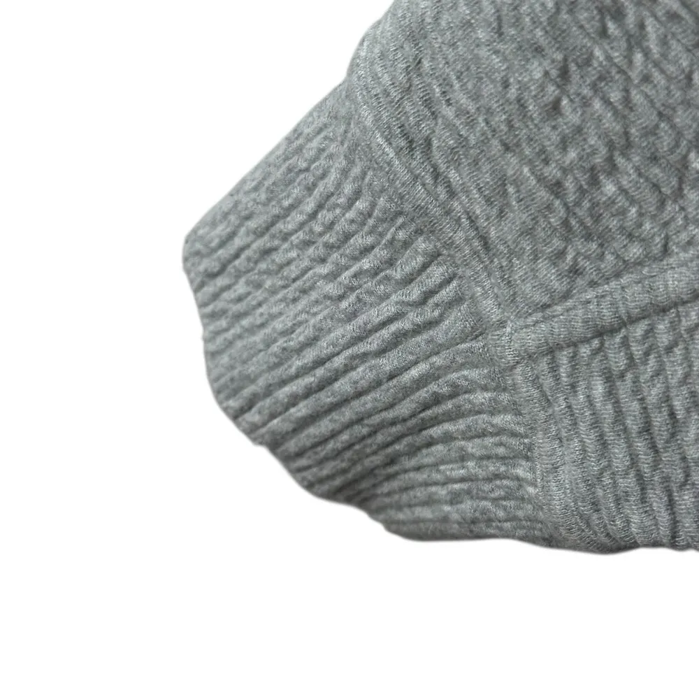 Lululemon On Repeat Bomber Jacket 12 Gray Textured Knit Full - Image 3