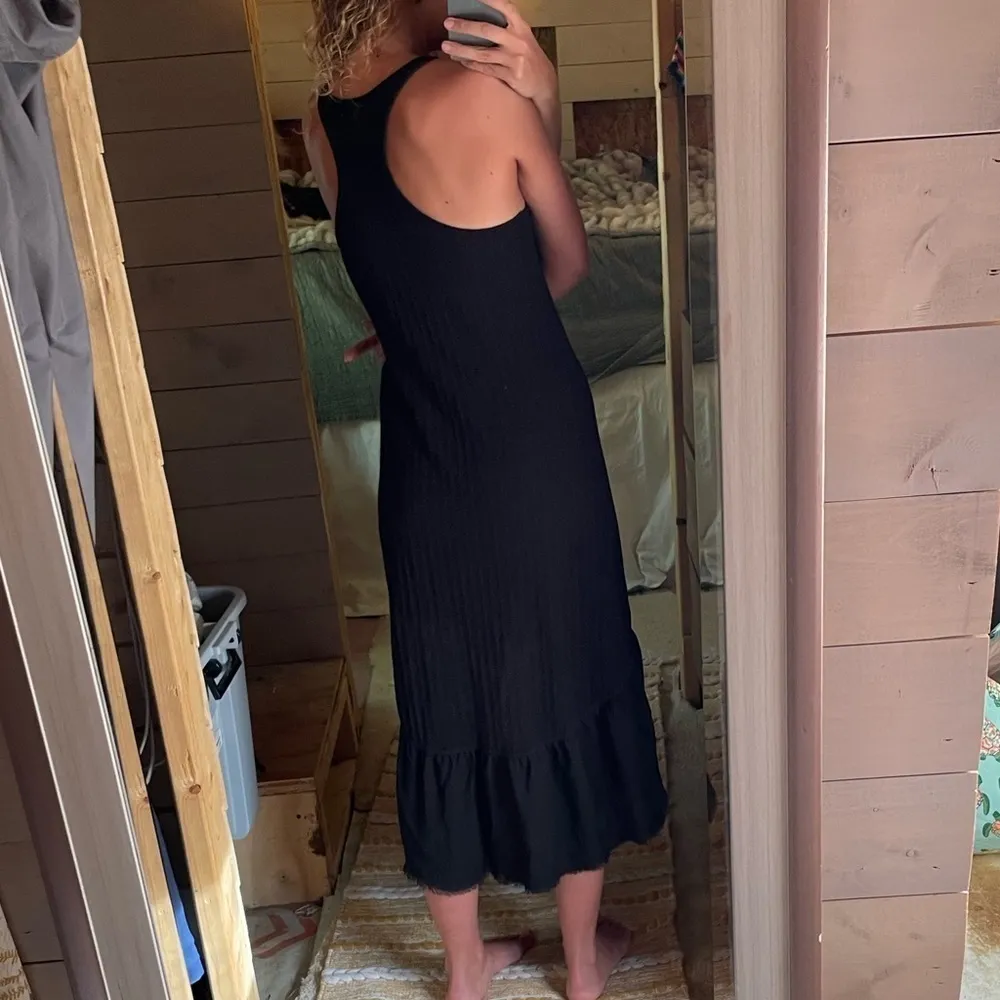 Denim & Supply Ralph Lauren Cotton Blend‎ Racerback Hi Lo Summer Dress Black XS - Image 6