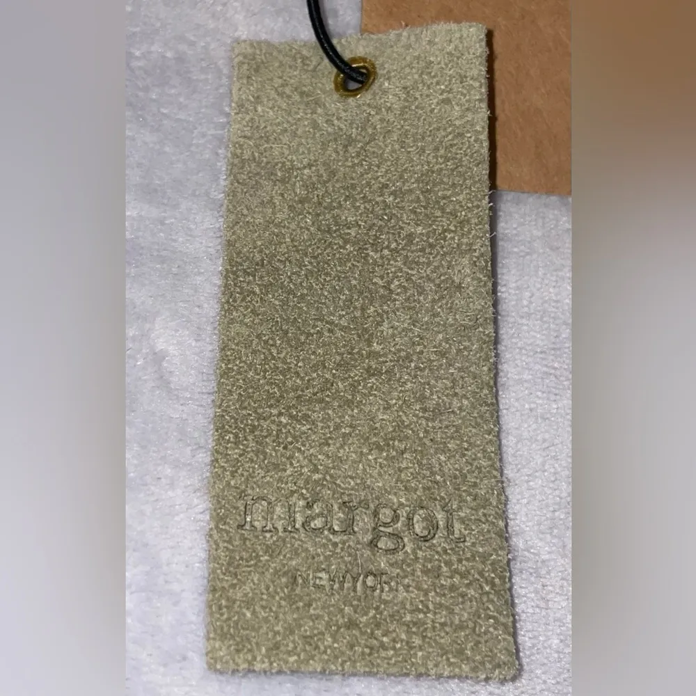 Margot New York Neutral Suede Genuine Leather Kaye Bucket Large Tote Lined Tan - Image 12