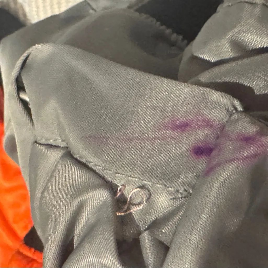 Black and Orange Quilted Jacket Size L - Image 6