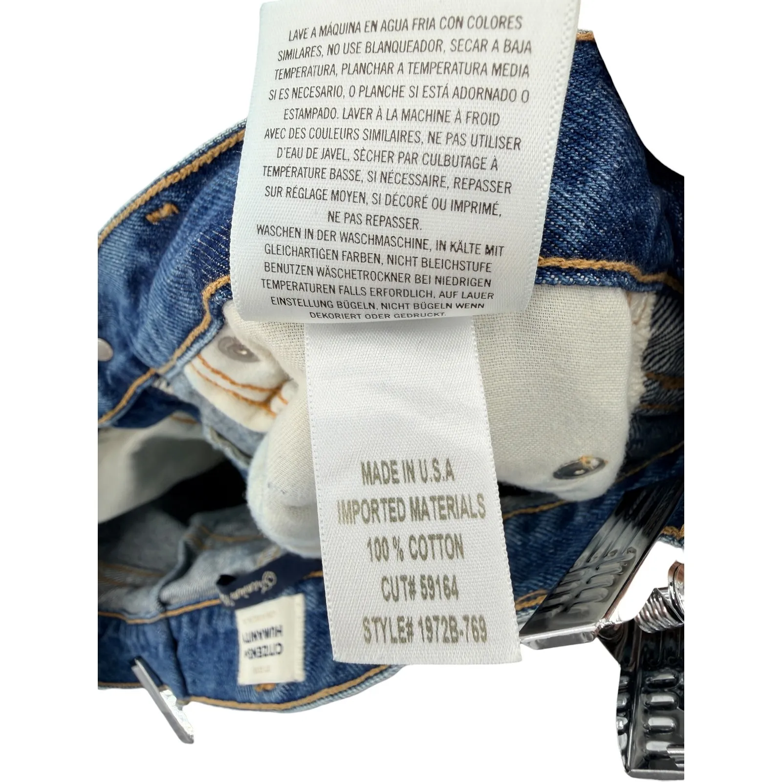 Citizens of Humanity Medium Wash Distressed Barrel Wide Leg Horseshoe Jeans 29 - Image 5