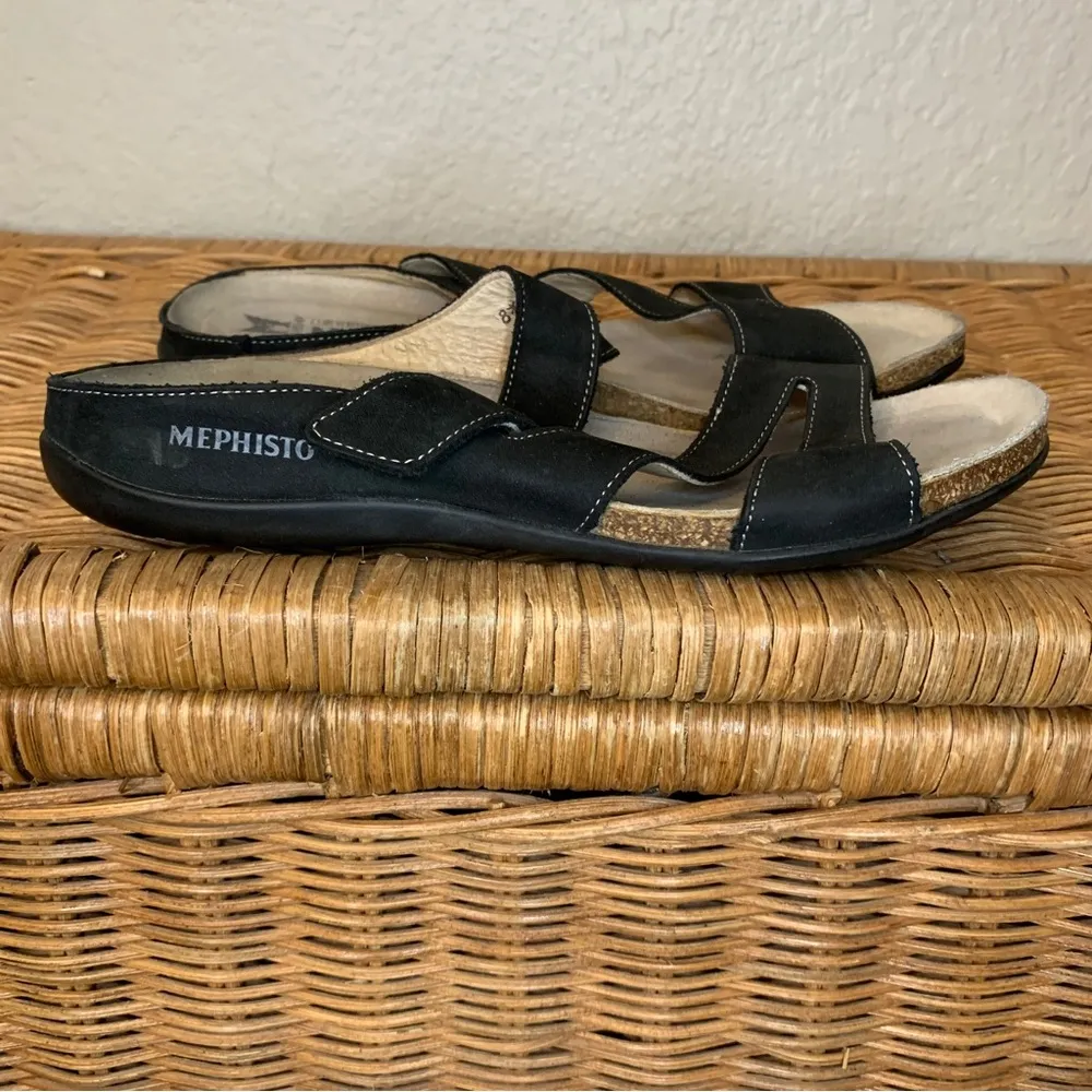 Mephisto Leather Cork Bed Sandals Size 38 - Image 6