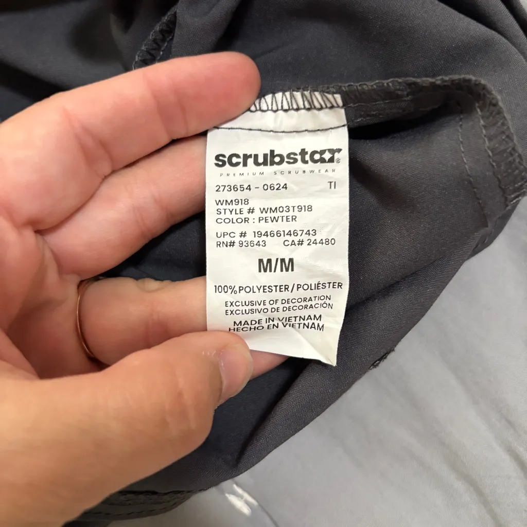 Scrubstar Women's Core Essentials Sweetheart V-Neck Scrub Top Size Medium Pewter - Image 7