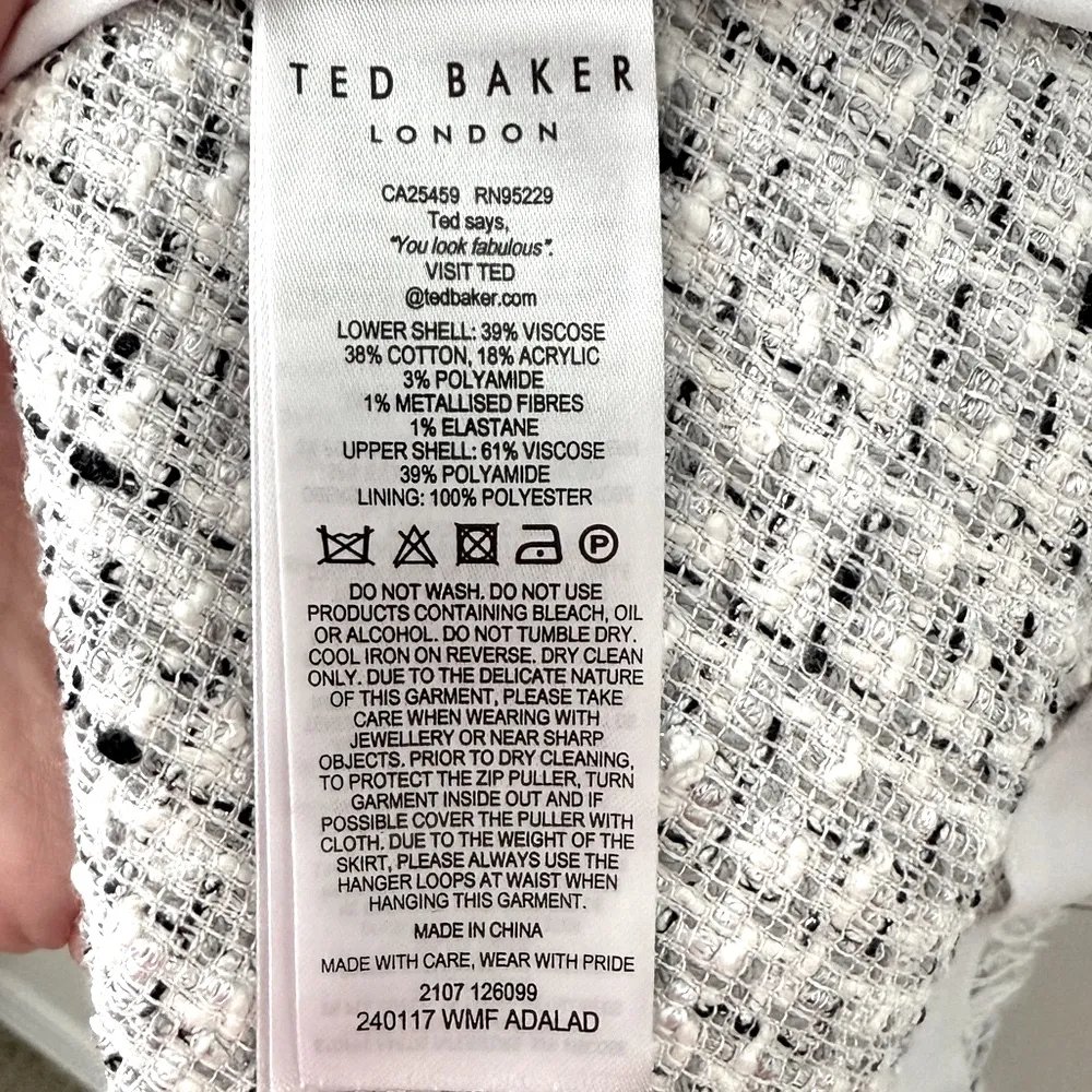 Ted Baker Adalad V-Neck Tweed Skater Dress 2 - Image 12