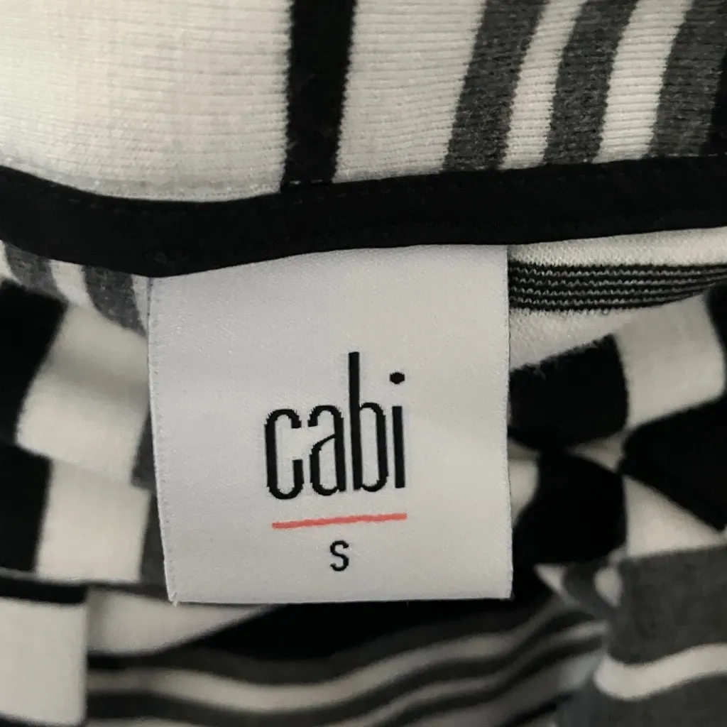 CAbi: Black & White Striped Pencil Skirt- S - Image 2