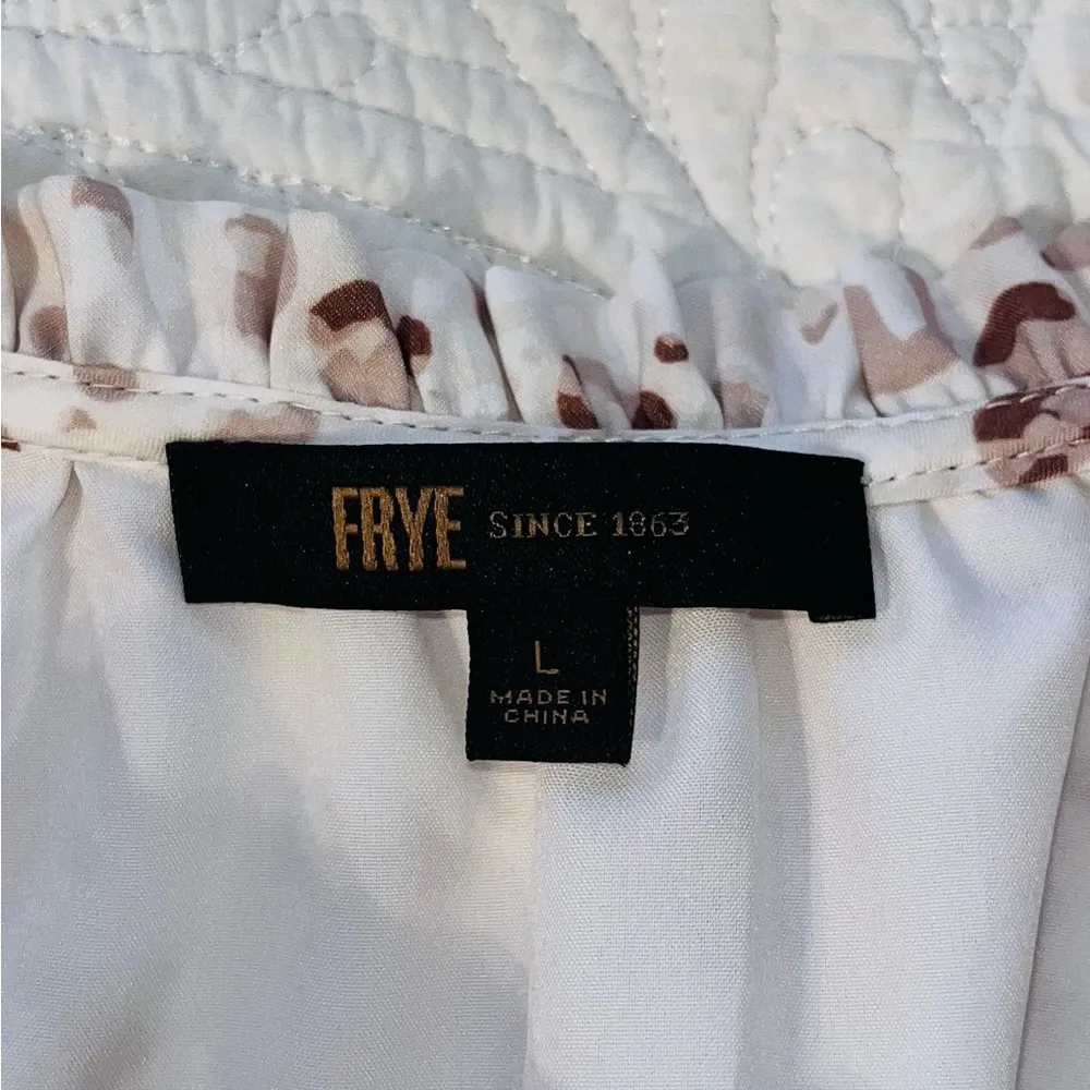 FRYE Floral Ruffle Dress Salt Breeze Combo Sz L NWT! - Image 5