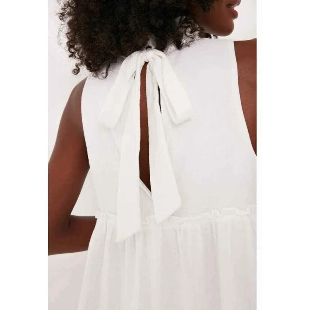 NWOT Tuckernuck Pomander Place White Gauze Cotton Morgan Swing Dress Size XS - Image 4