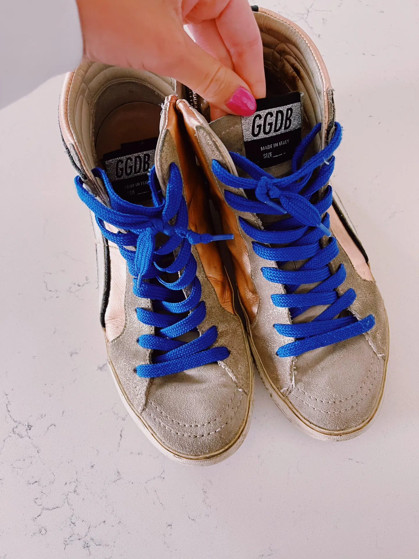 Golden Goose Slide Sneaker In Pink Gold & Ice Star - Image 5