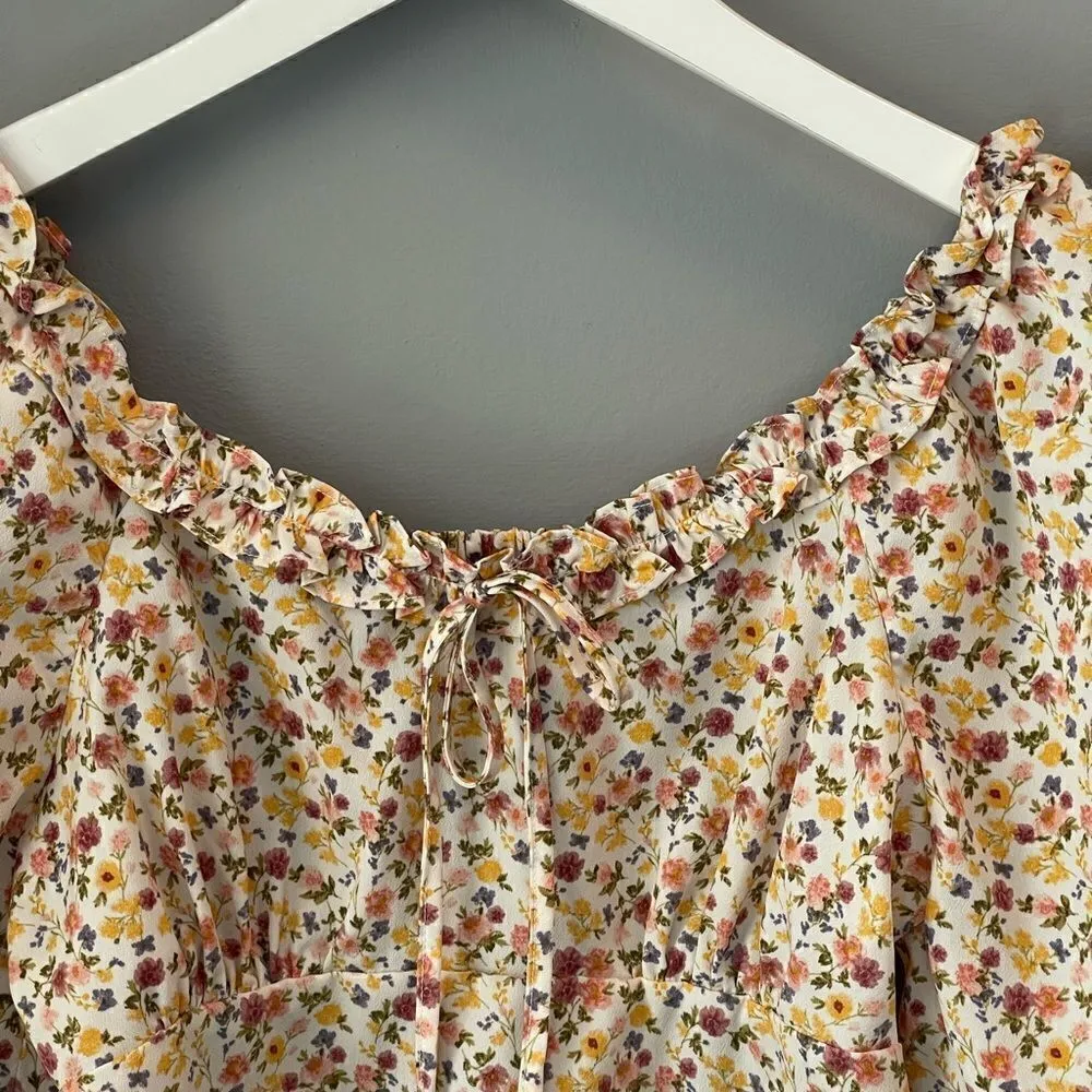 Paper Crane floral crop top Size XS - Image 3