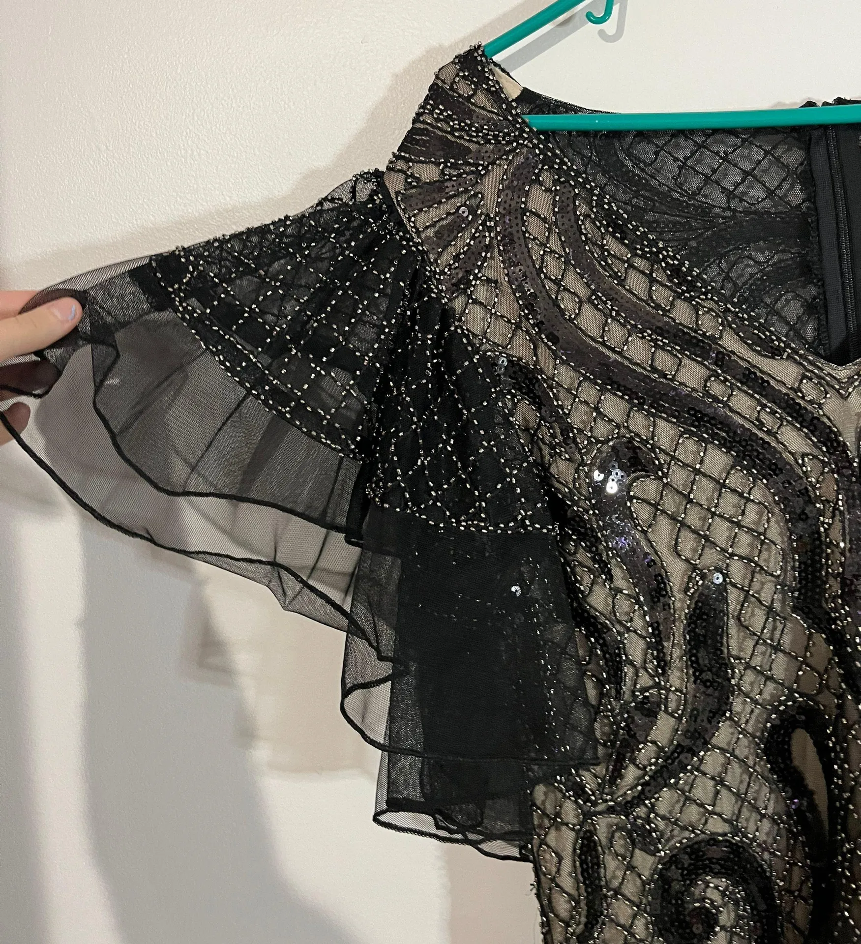 Lulus Black Sequin Beaded Dress - Image 4