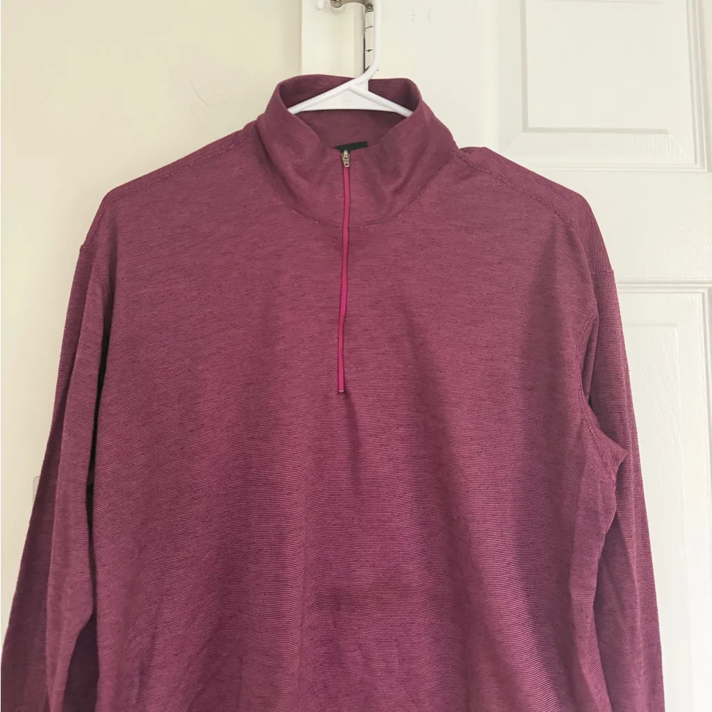 VTG Patagonia Capilene Top Base Layer 1/4 Zip Women’s Size XL Magenta USA Made - Image 2
