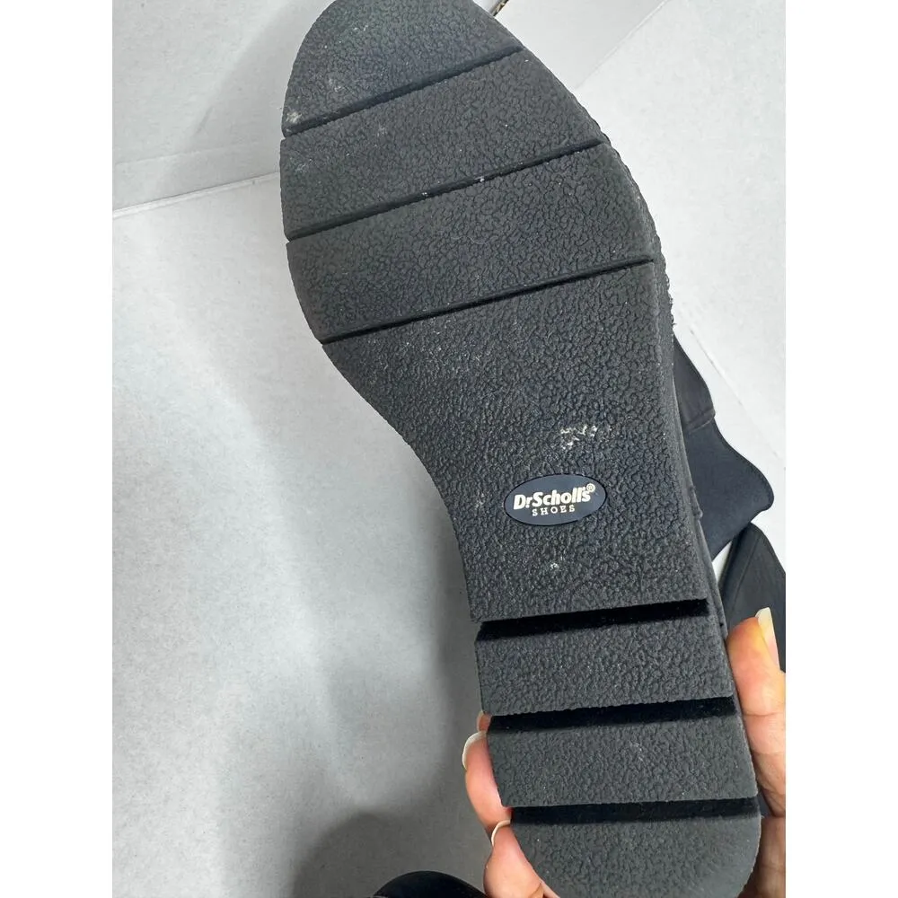 Dr. Scholl's Black Lindy Women's Wedge Tall Faux leather Boots size 10 - Image 4