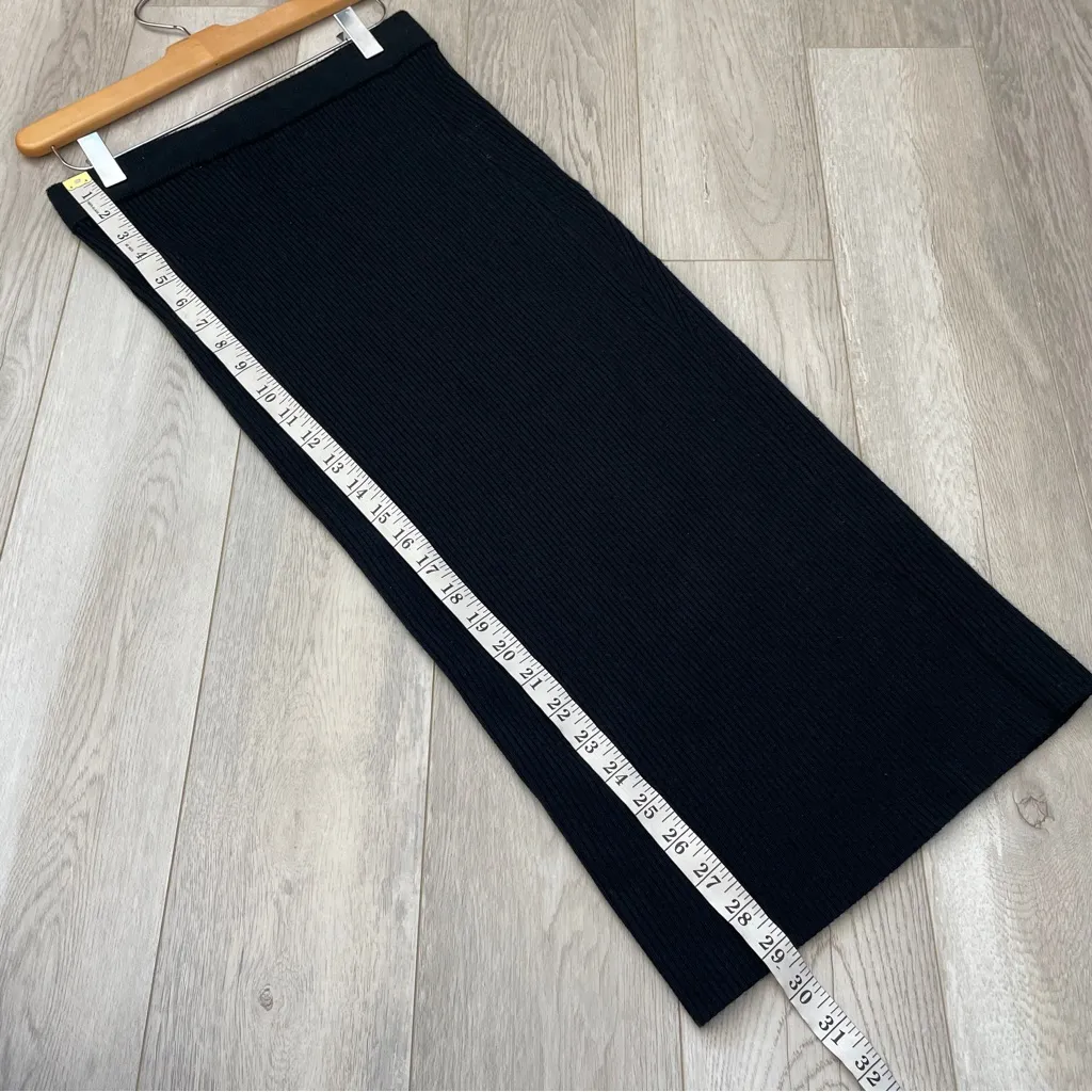 Abercrombie & Fitch Skirt bodycon knit midi womens Black (small) classic party - Image 6