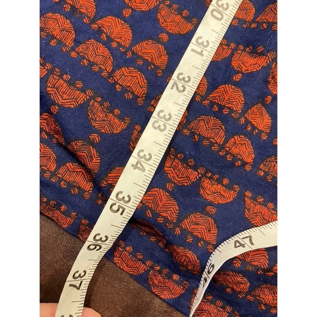 Mata Traders Women's Blue and Orange Print Dress Size S Cotton Pockets Boho - Image 14