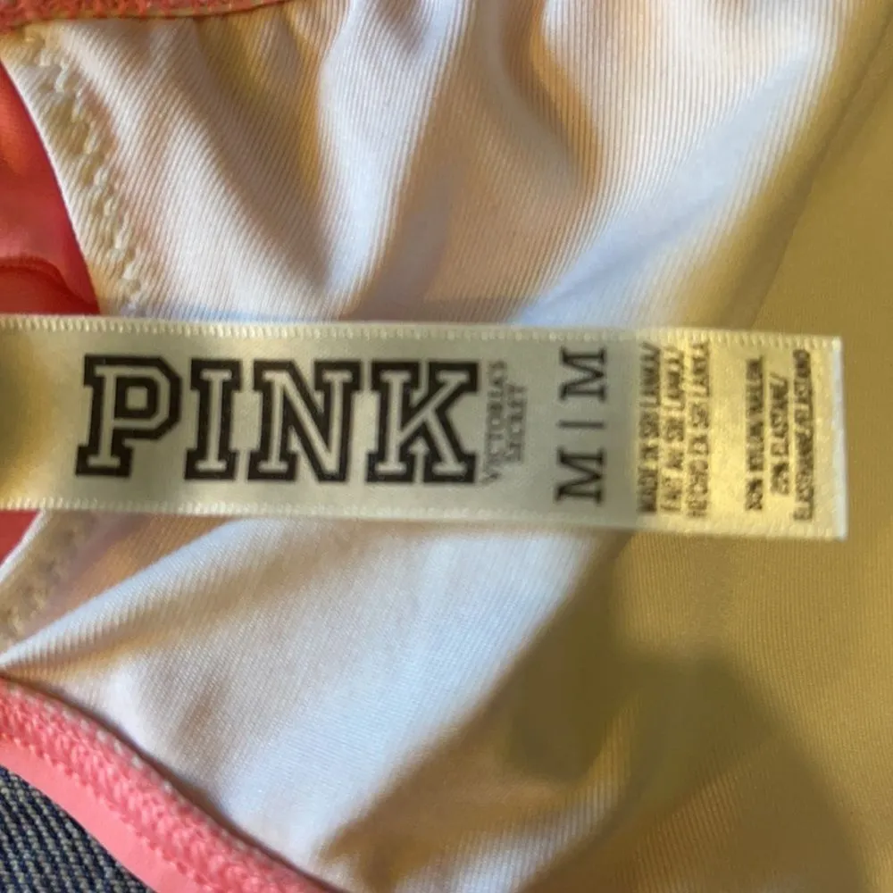 PINK Victoria's Secret Ruffled Ladderback Bikini TOP ONLY M - Image 11