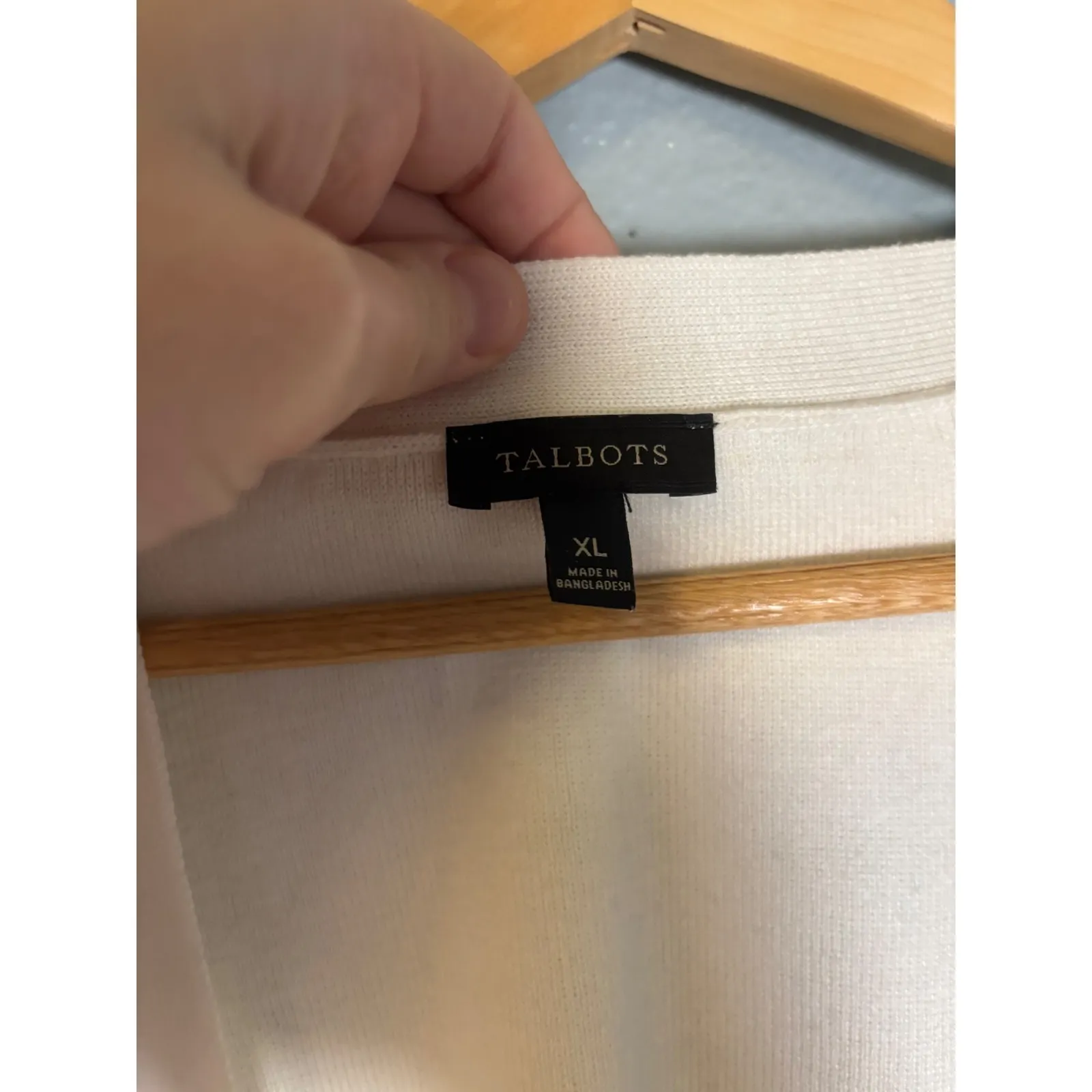 Talbots Cropped Cardigan Sweater Open Front 3/4 Sleeve Women's XL - Image 2