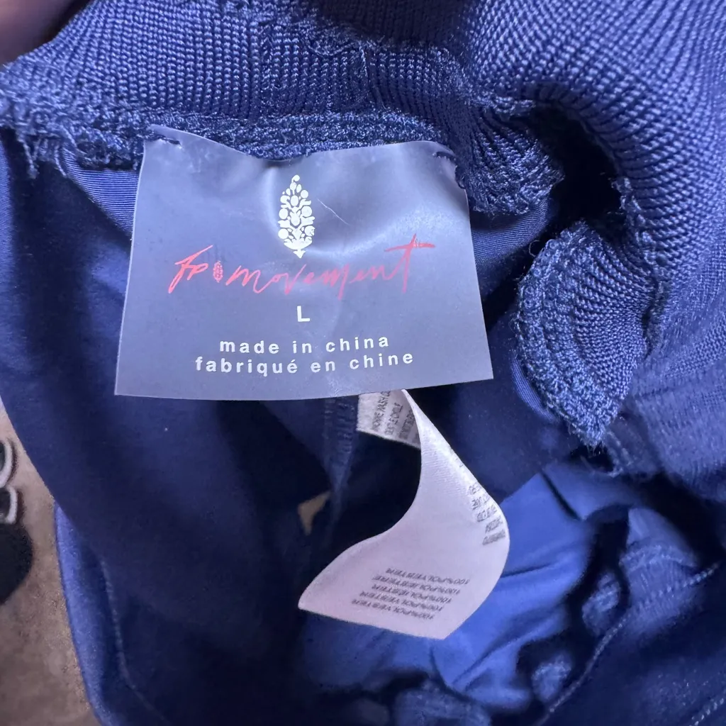 Free People Blue V-Neck Pullover - Image 3