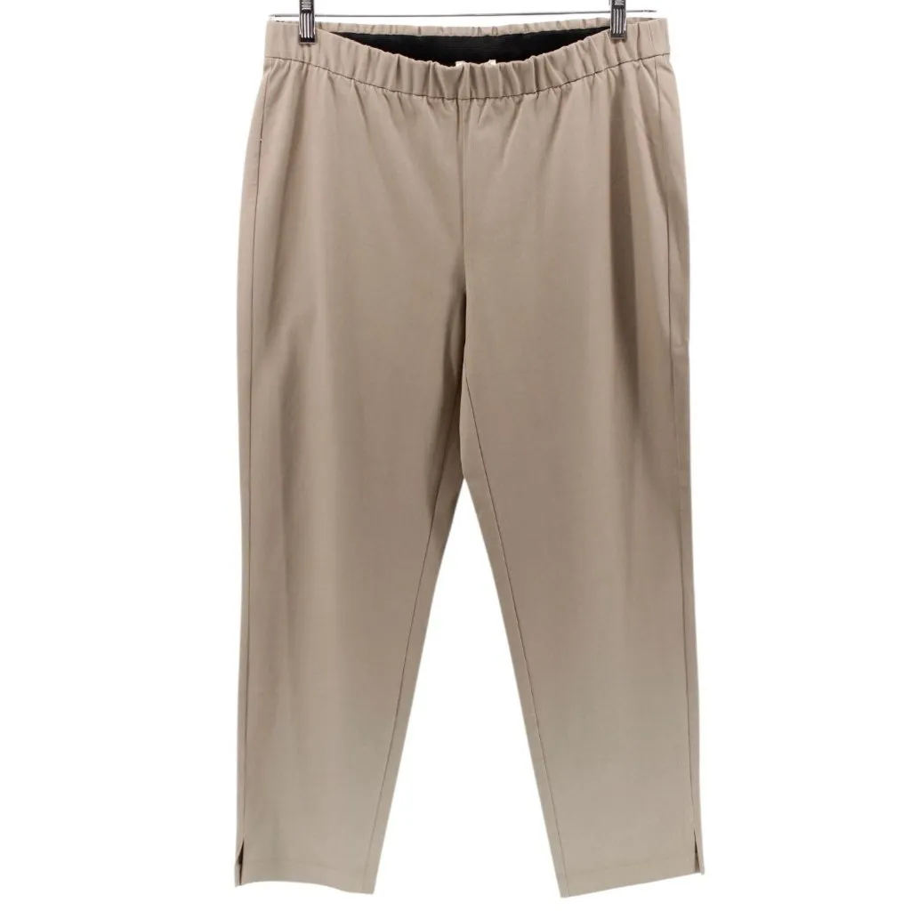 NEW Eileen Fisher Organic Cotton Twill Slim Ankle Pant Color Driftwood Capsule M - Image 2