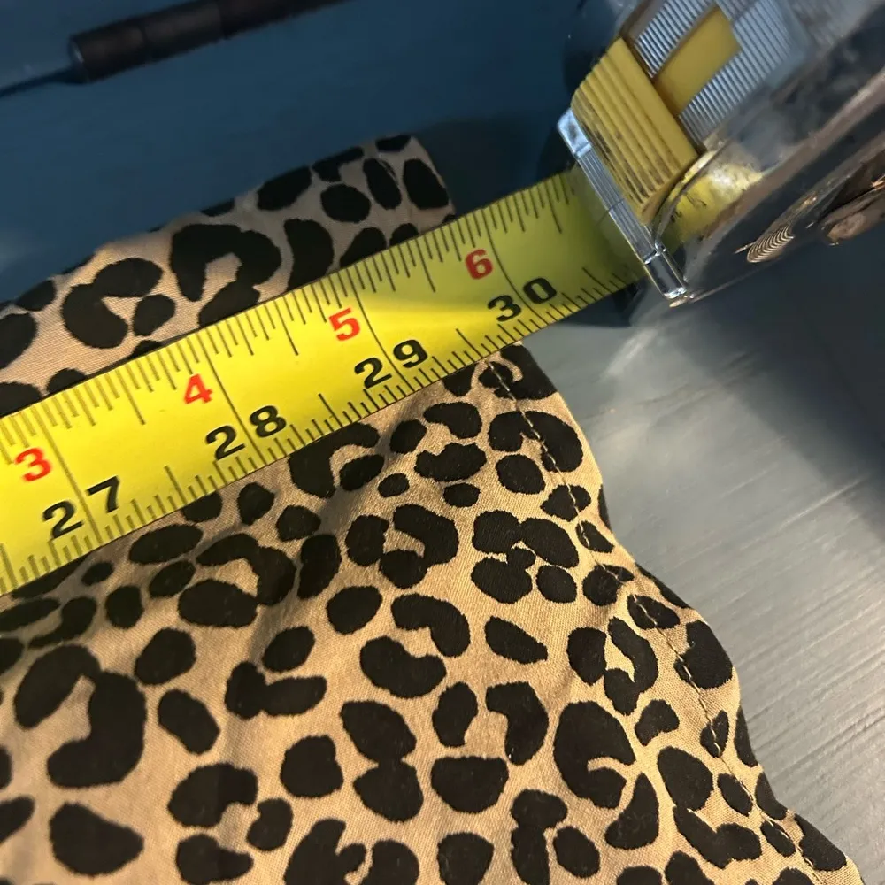 Leopard Print Spaghetti Strap Stretch MIDI Dress, Size Large - Image 9