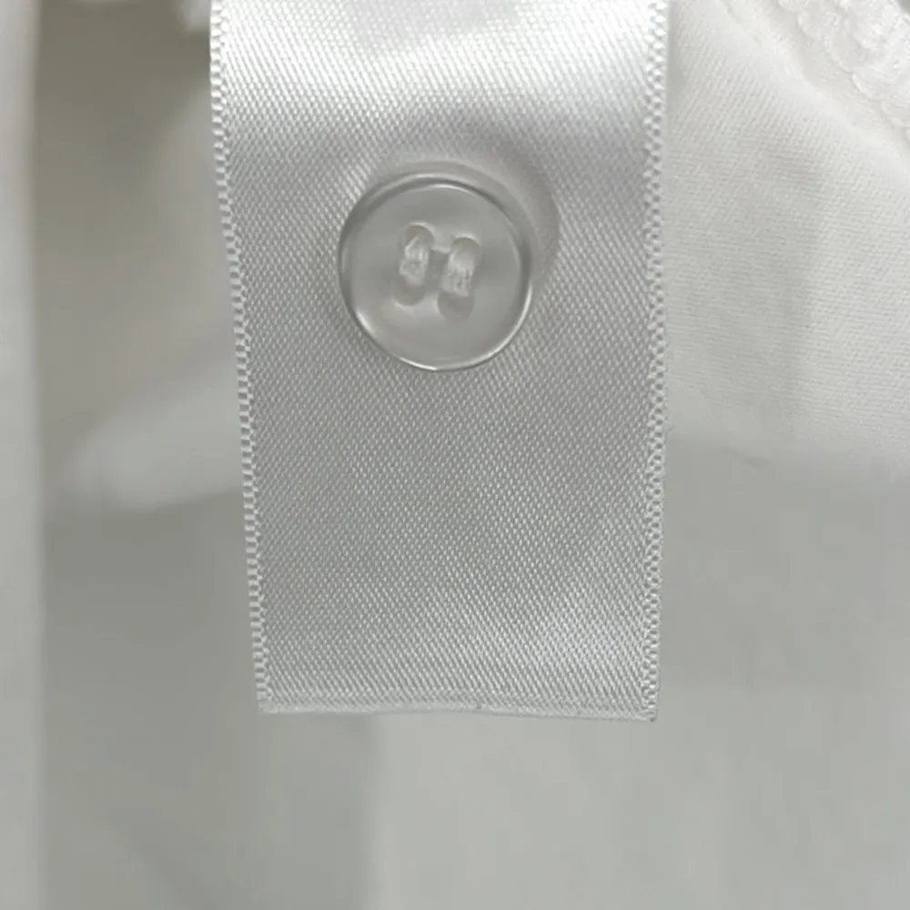 ASOS Design Cotton Mini Shirt Dress White Size 2 - Image 8