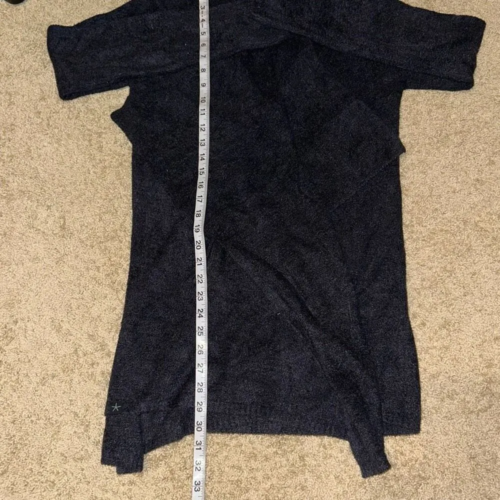 Barefoot Dreams Cozychic Lite Island wrap open front black cardigan size S/M NEW - Image 7