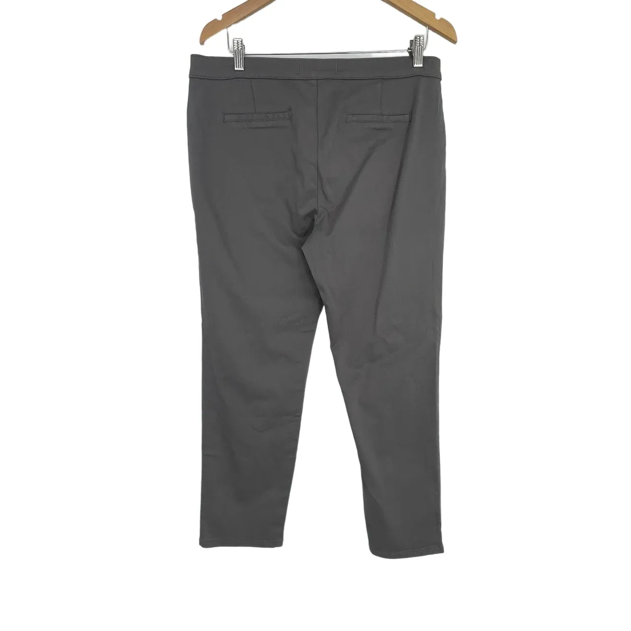 Lila Ryan Women's Gray Straight Leg Quiet Luxury Pants Elastic Waist Size 14 - Image 6