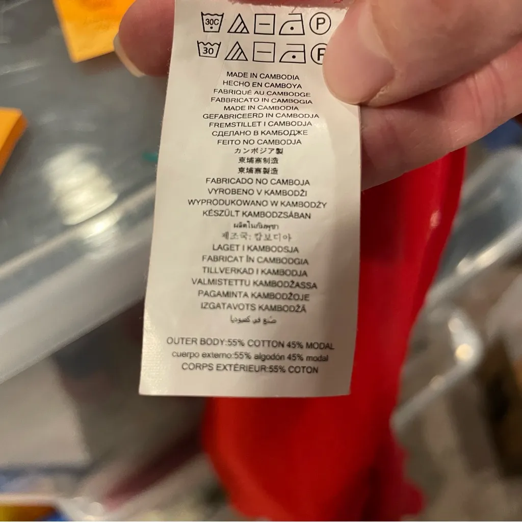 Cute Michael Kors ruffle hem top short sleeve spicy red cross back - Image 8