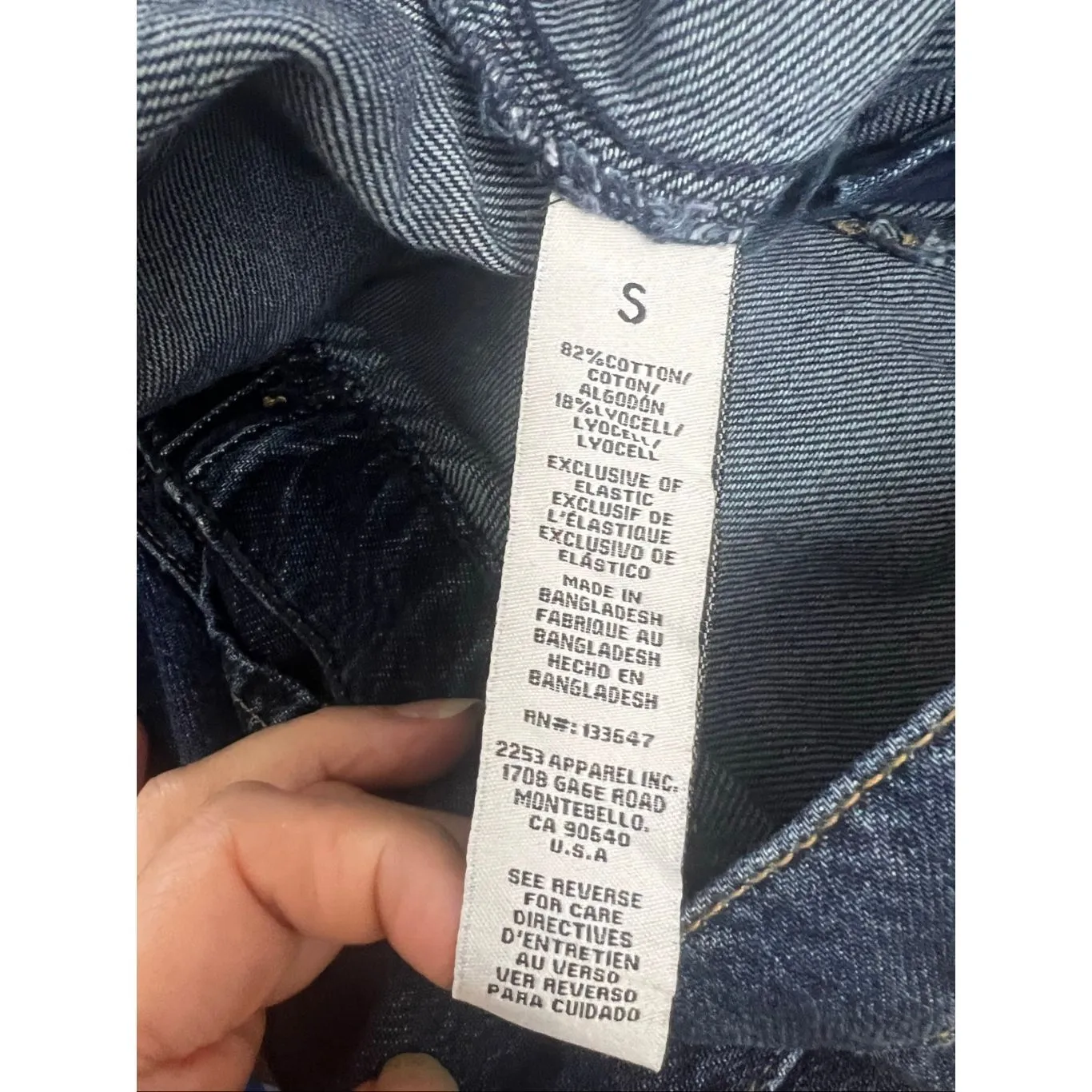 Women Blue Denim Jeans Size S Wide Leg Mid Rise Zip Closure Gardener Jeans - Image 10