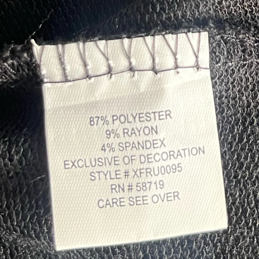 NY Collection Black Top with Polka Dot Ruffle - Image 9