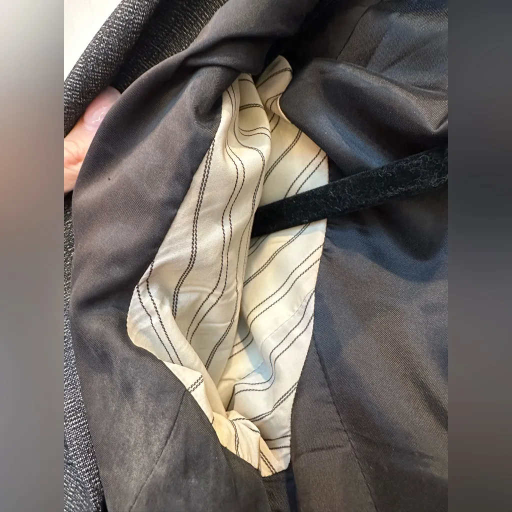 Theory Classic Eldima Dark Grey Charcoal Blazer Jacket 100% Wool Size 2 XS - Image 9