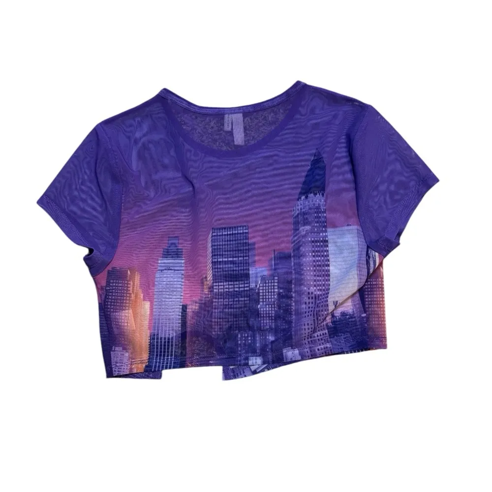 Purple Haze Crop Top in Purple Cityscape
LOVEWAVE - Image 3