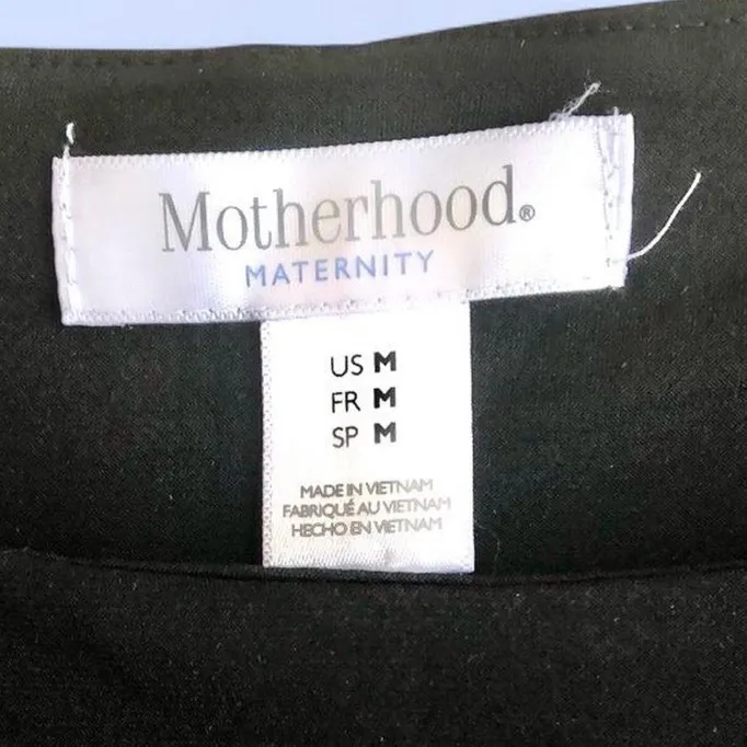 Motherhood Maternity Floral Black and Blue Dress size M - Image 7