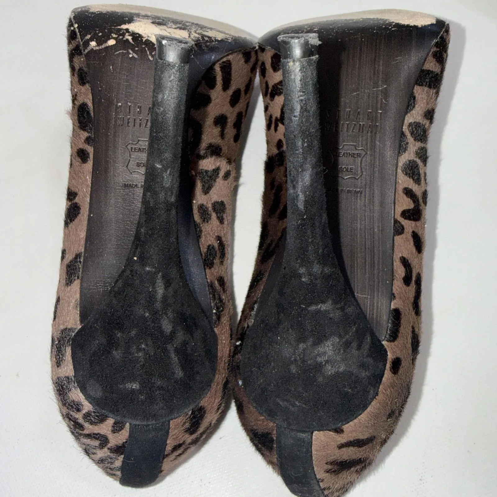 Stuart Weitzman Animal Print Calf Hair Y2K Equestrian Designer Pumps Heels 9M - Image 10
